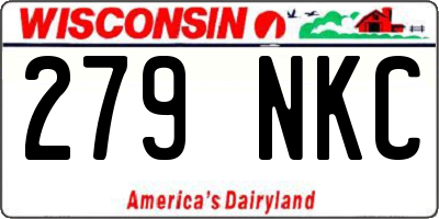 WI license plate 279NKC