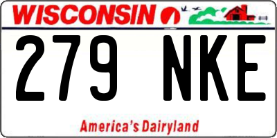 WI license plate 279NKE