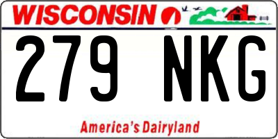WI license plate 279NKG
