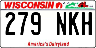 WI license plate 279NKH