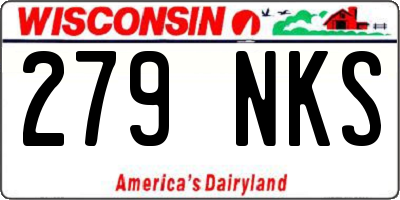 WI license plate 279NKS