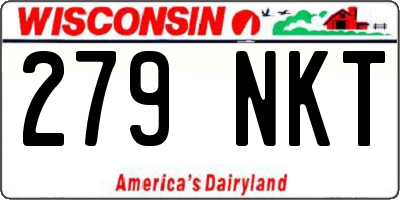 WI license plate 279NKT