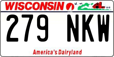 WI license plate 279NKW