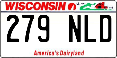 WI license plate 279NLD