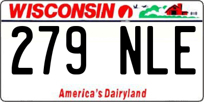 WI license plate 279NLE