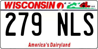 WI license plate 279NLS