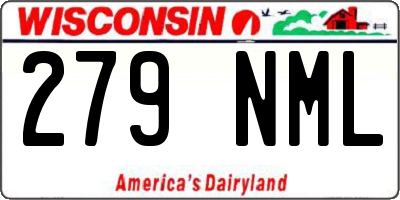 WI license plate 279NML