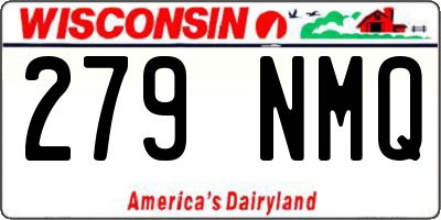 WI license plate 279NMQ