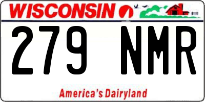 WI license plate 279NMR