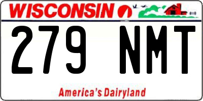 WI license plate 279NMT