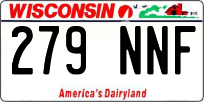 WI license plate 279NNF