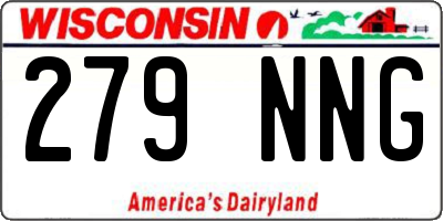 WI license plate 279NNG