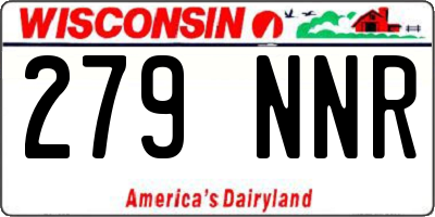 WI license plate 279NNR