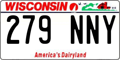 WI license plate 279NNY