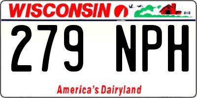 WI license plate 279NPH