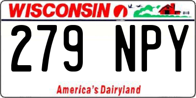 WI license plate 279NPY