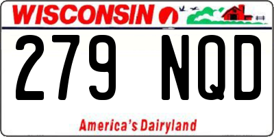 WI license plate 279NQD