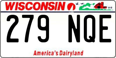 WI license plate 279NQE