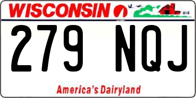 WI license plate 279NQJ