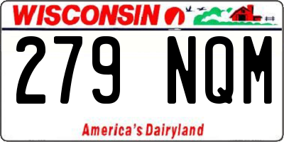 WI license plate 279NQM