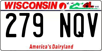 WI license plate 279NQV