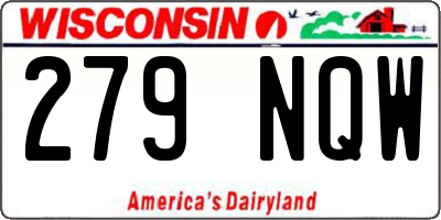 WI license plate 279NQW