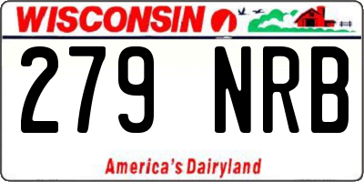 WI license plate 279NRB