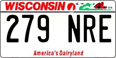 WI license plate 279NRE