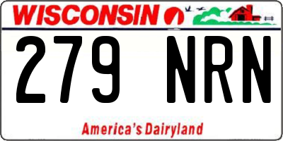 WI license plate 279NRN