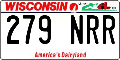 WI license plate 279NRR