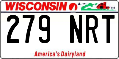 WI license plate 279NRT
