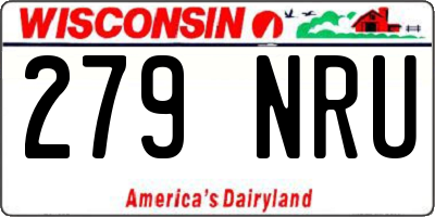 WI license plate 279NRU