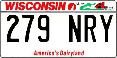 WI license plate 279NRY