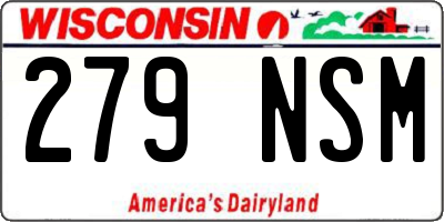 WI license plate 279NSM
