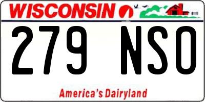 WI license plate 279NSO