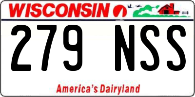WI license plate 279NSS