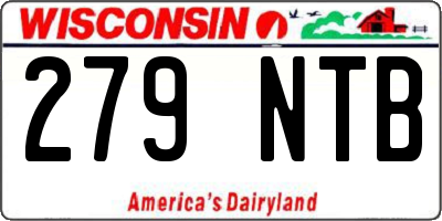 WI license plate 279NTB