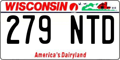 WI license plate 279NTD