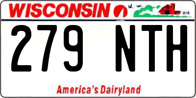 WI license plate 279NTH