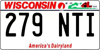 WI license plate 279NTI