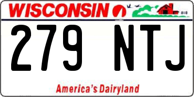 WI license plate 279NTJ