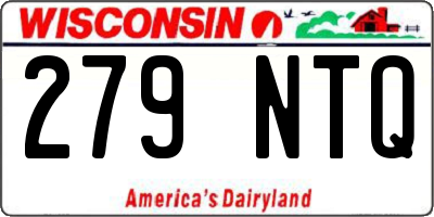 WI license plate 279NTQ