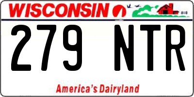 WI license plate 279NTR