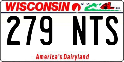 WI license plate 279NTS