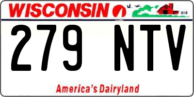 WI license plate 279NTV