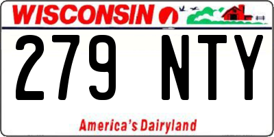 WI license plate 279NTY