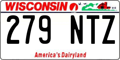 WI license plate 279NTZ