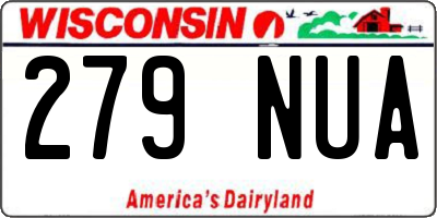 WI license plate 279NUA