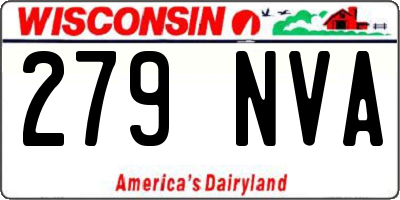 WI license plate 279NVA