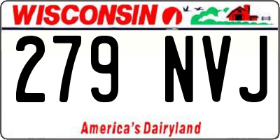 WI license plate 279NVJ